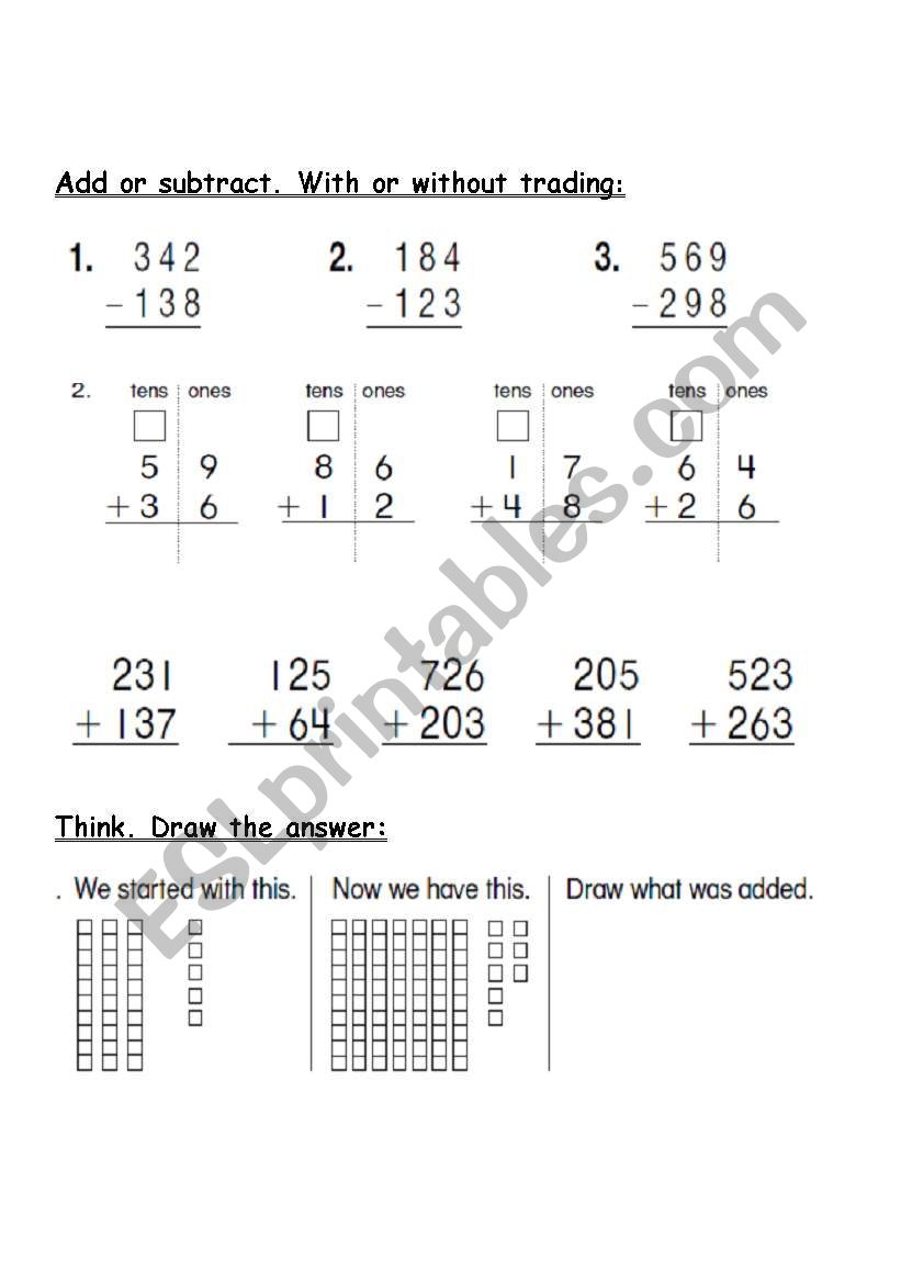 addition 4 grade 3 worksheet