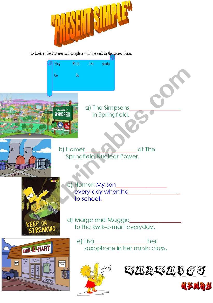 Present simple worksheet