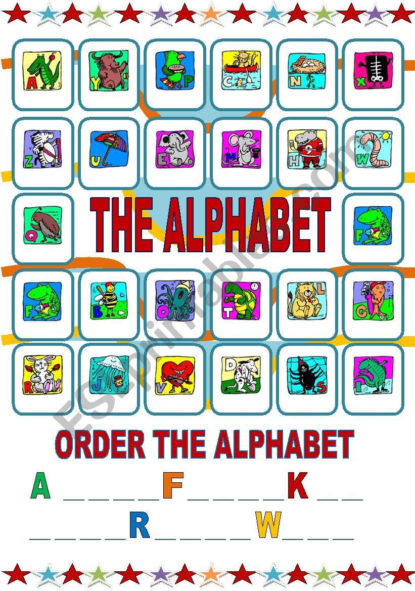 THE ALPHABET worksheet