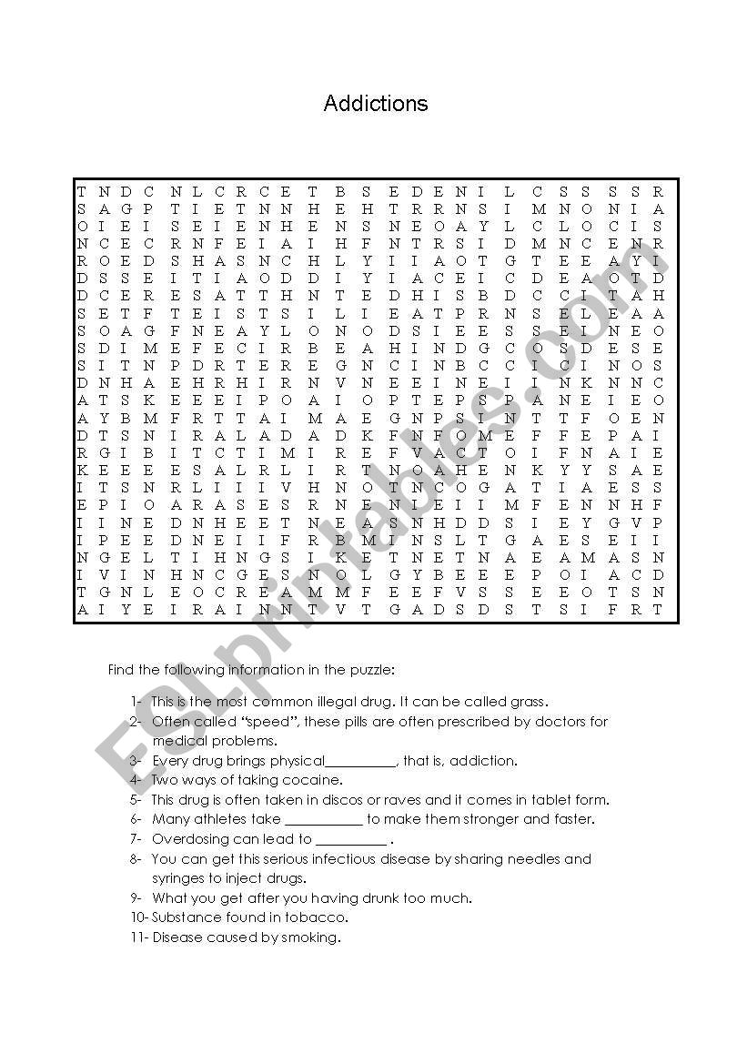 wordsearch worksheet