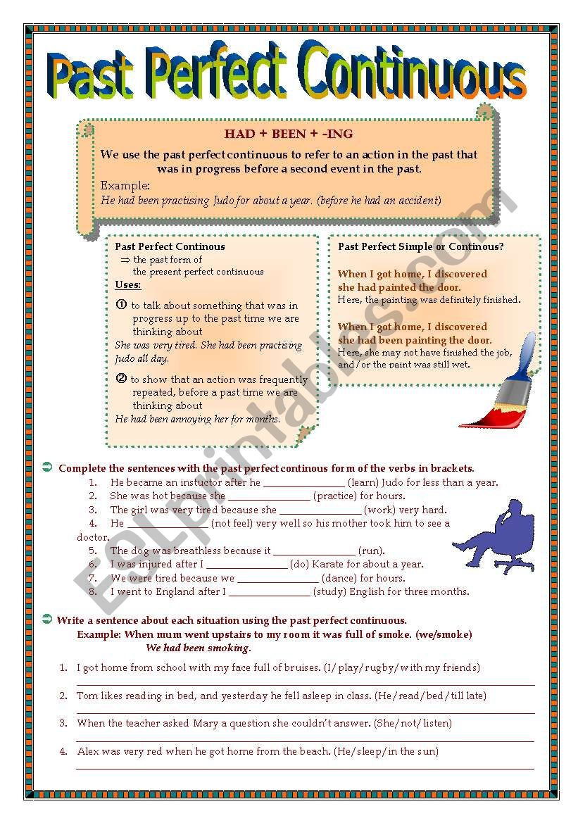 Past Perfect Continuous worksheet