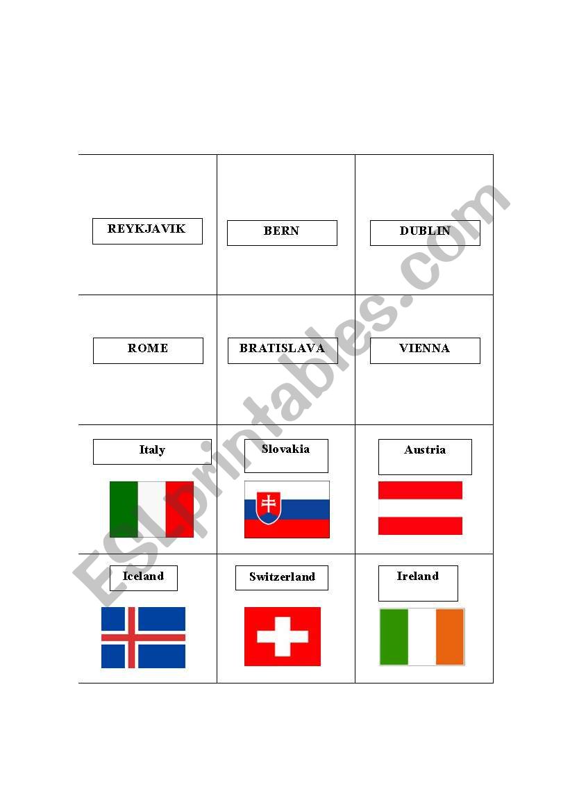 European countries and capitals 2