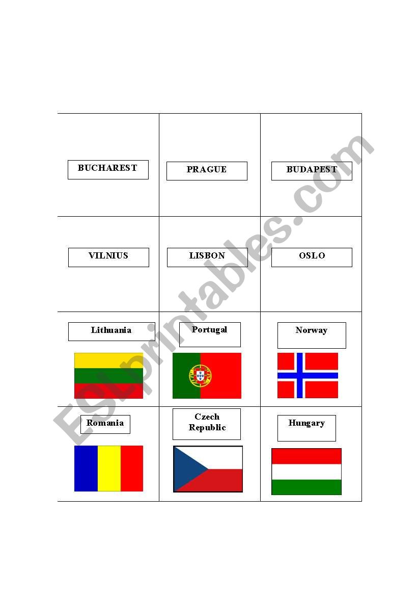 European countries and capitals 3