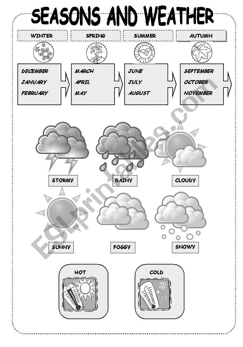 WEATHER AND SEASONS worksheet