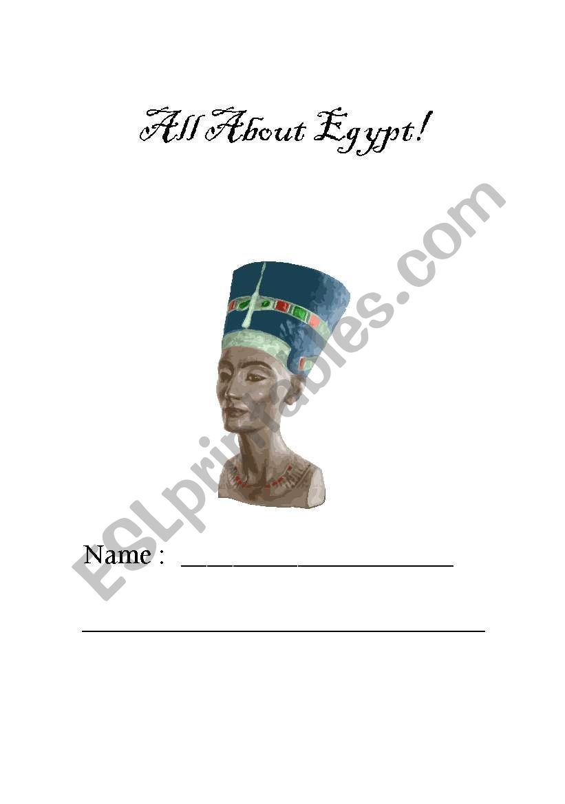 Project on Egypt worksheet