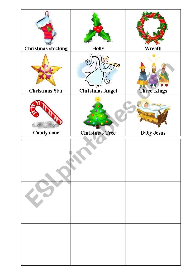 Christmas Bingo worksheet