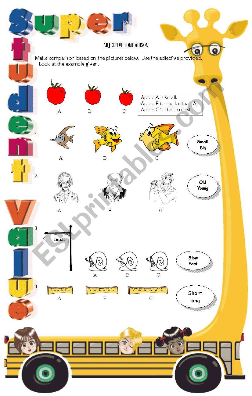 Adjective Comparison1 worksheet