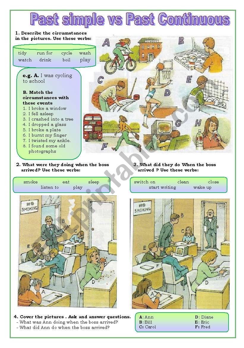 Simple past vs past continuous