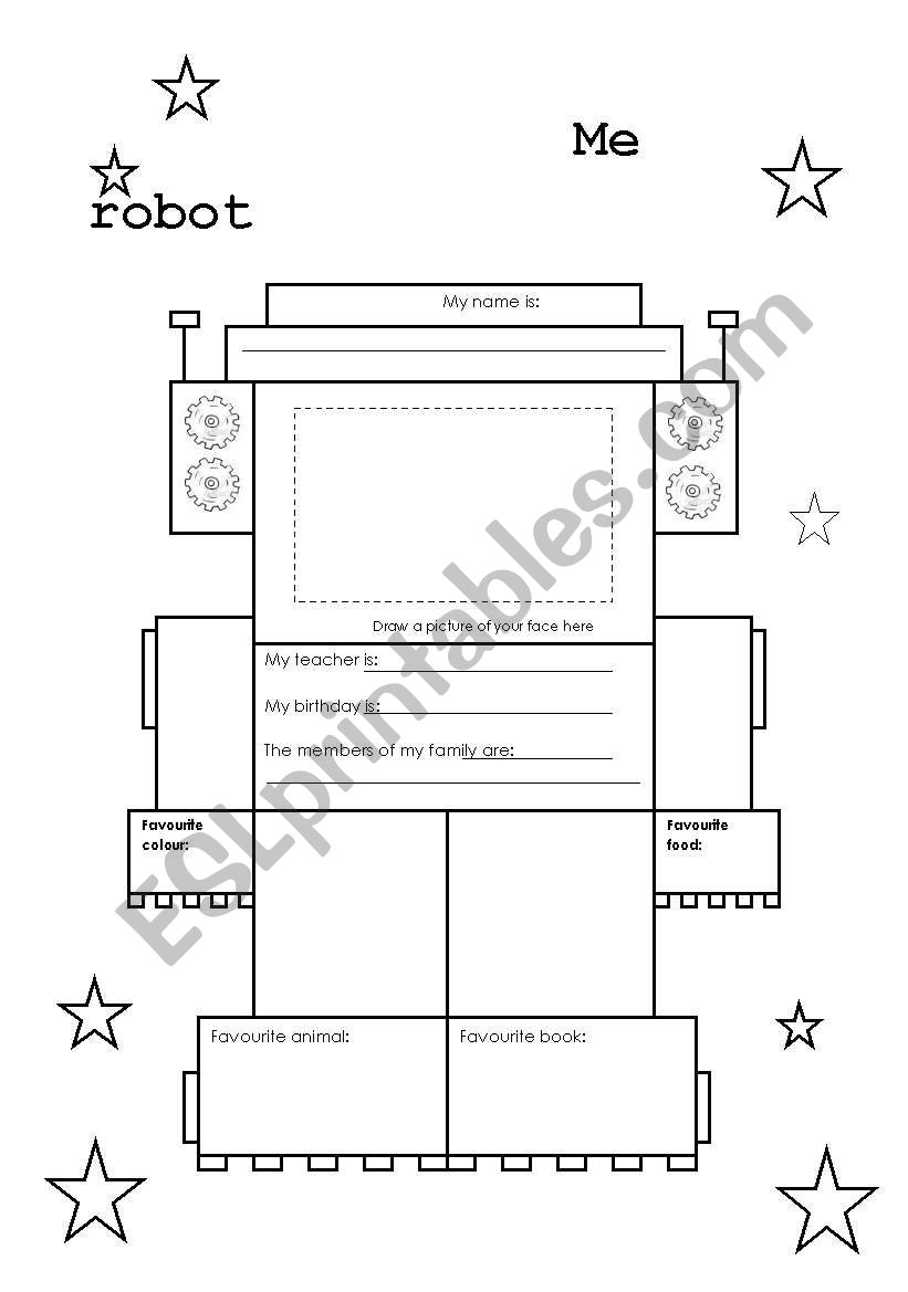 ME ROBOT worksheet