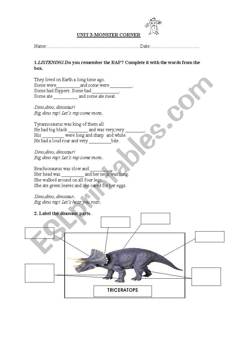 Animal Descriptions worksheet