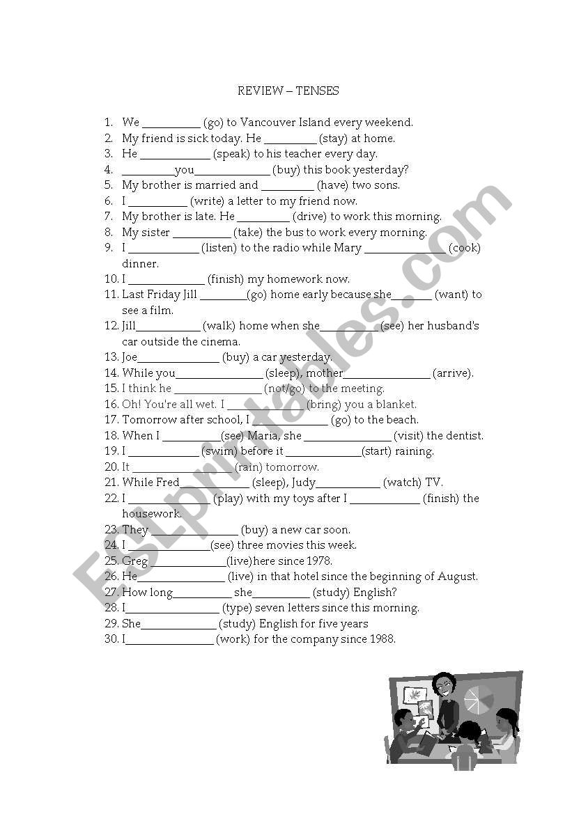 grammar review 2 worksheet