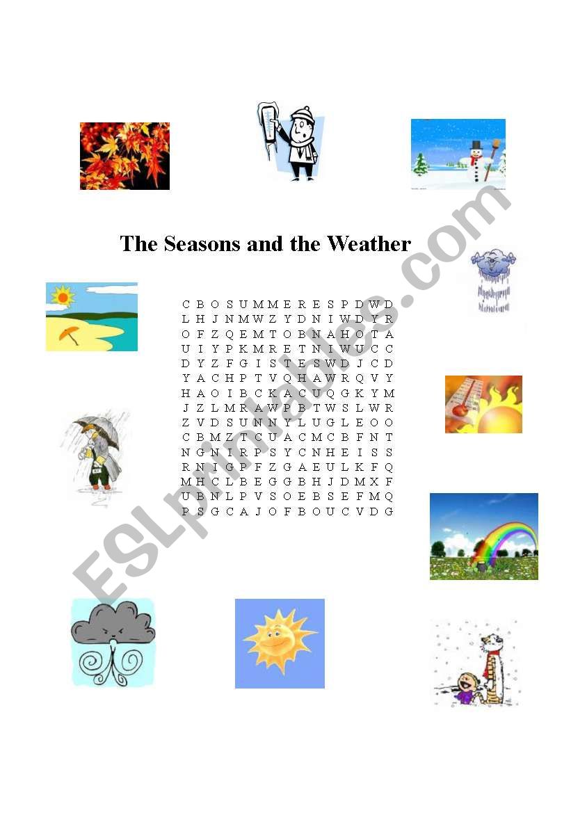 The Weather and the seasons worksheet
