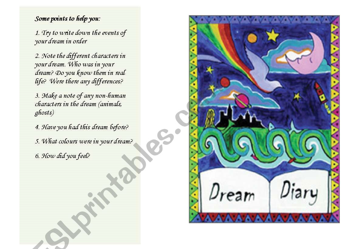 Dream Diary worksheet