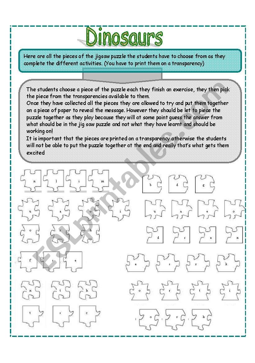 DINOSAURS PART 5 worksheet