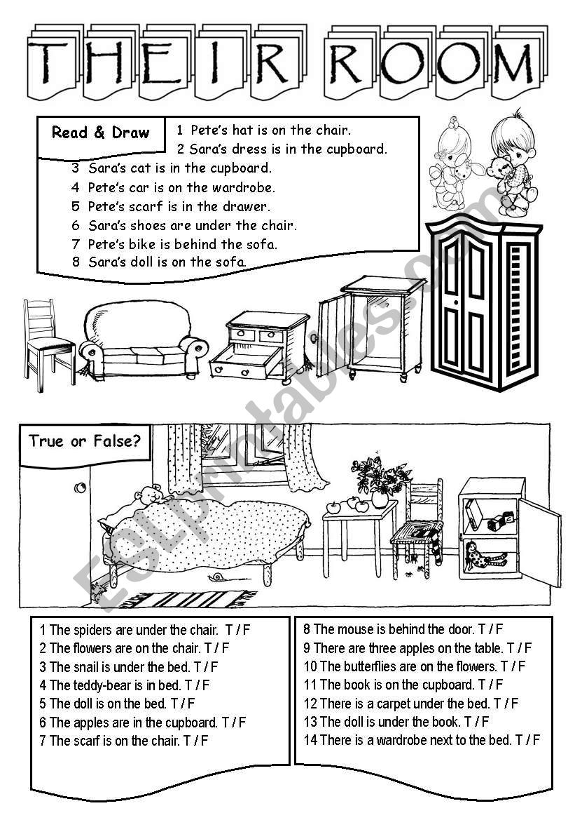 Their room worksheet