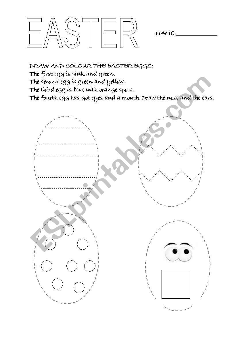 EASTER EGGS worksheet