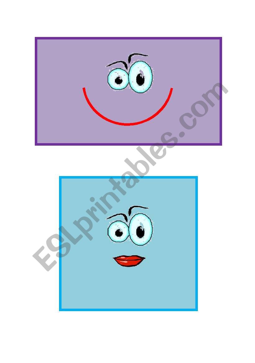 Shapes flashcards worksheet