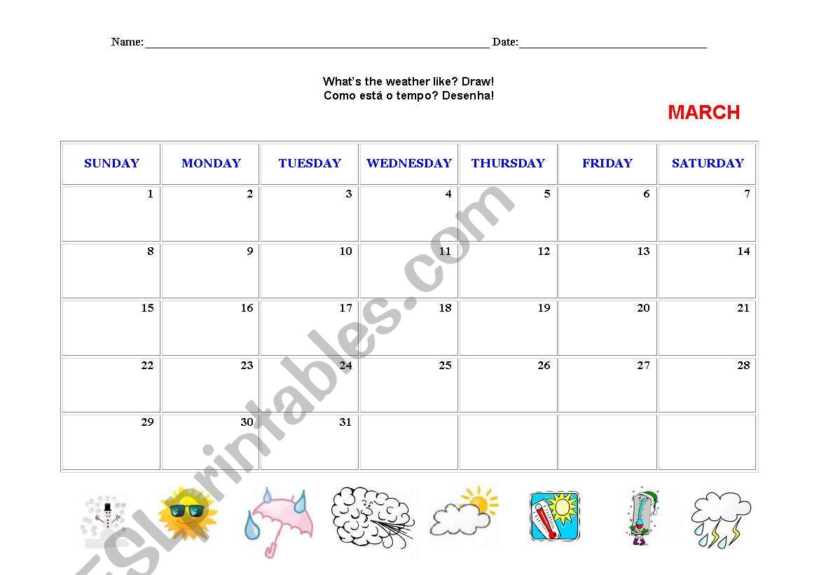 Weather Chart worksheet