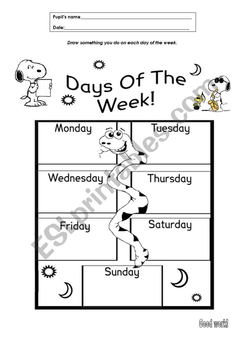days-of-the-week-esl-worksheet-by-orquidea-azul