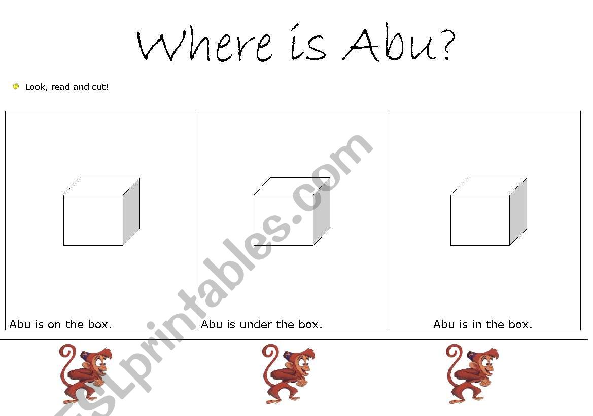 Where is Abu? - prepositions of place