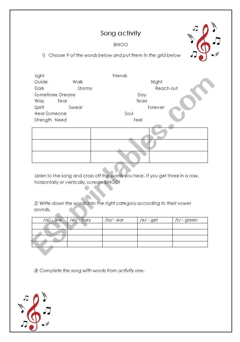 HaNsOn - I will come to you worksheet