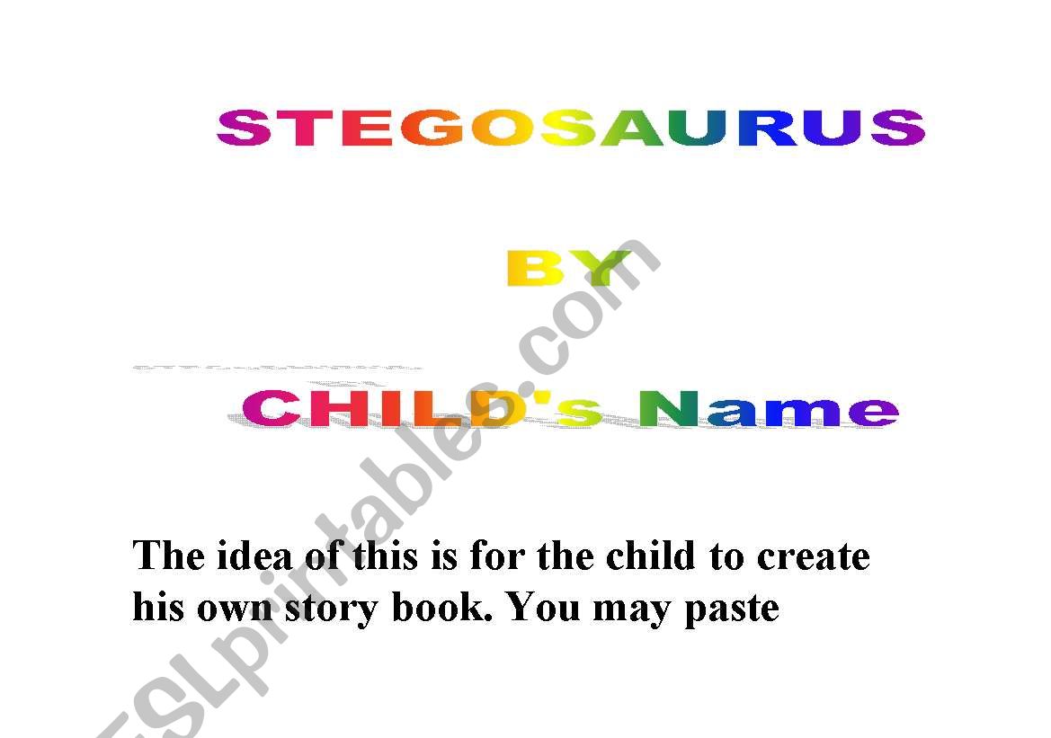 My Own book about stegosauraus