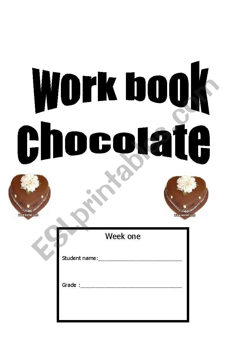 chocolate work book worksheet