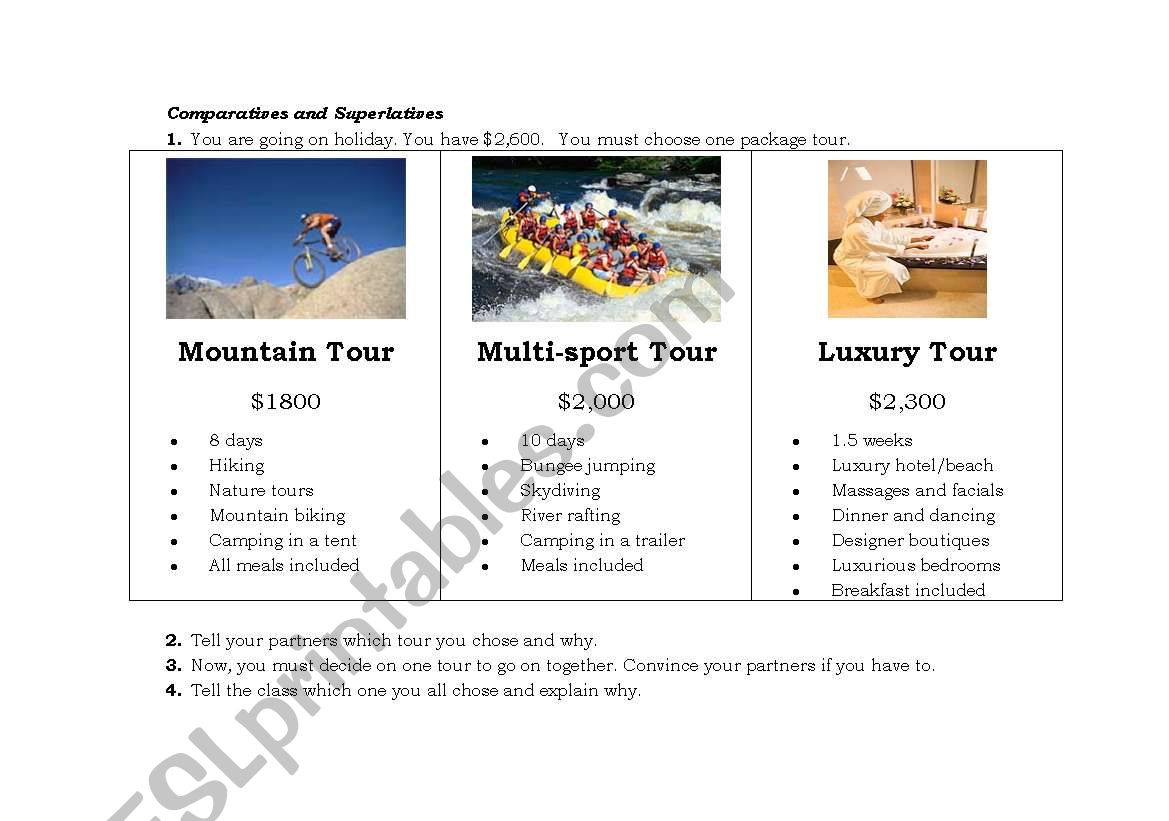 Comparatives and Superlatives: Communicative Activity