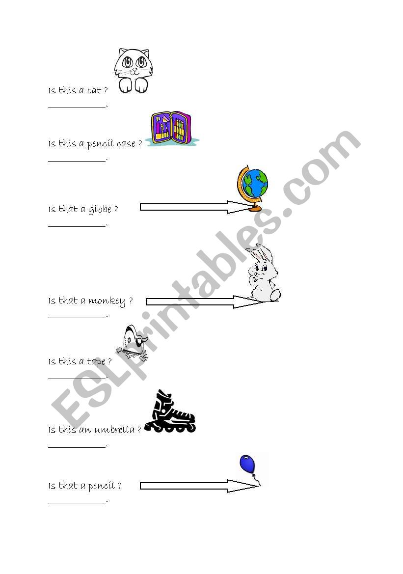 demonstratives worksheet