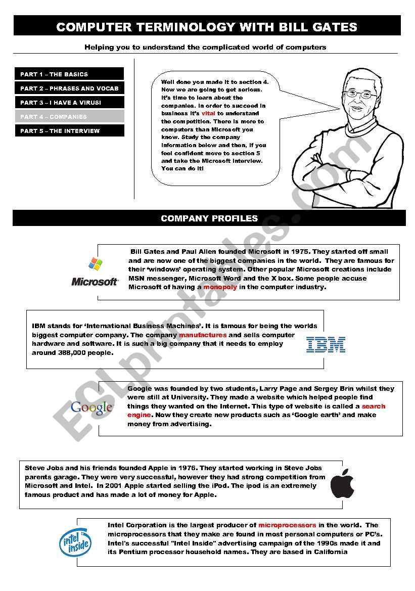 Computer Terminology With Bill Gates Part 4 of 5