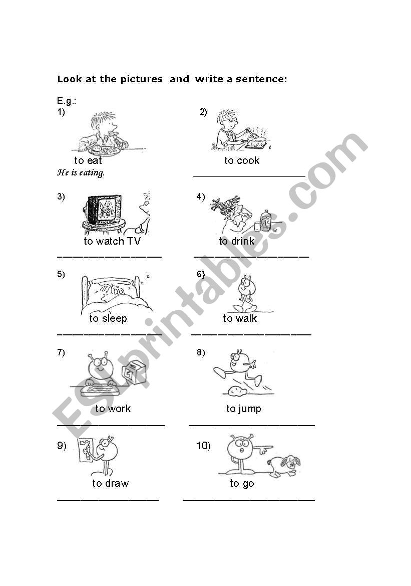 Present Continuous worksheet