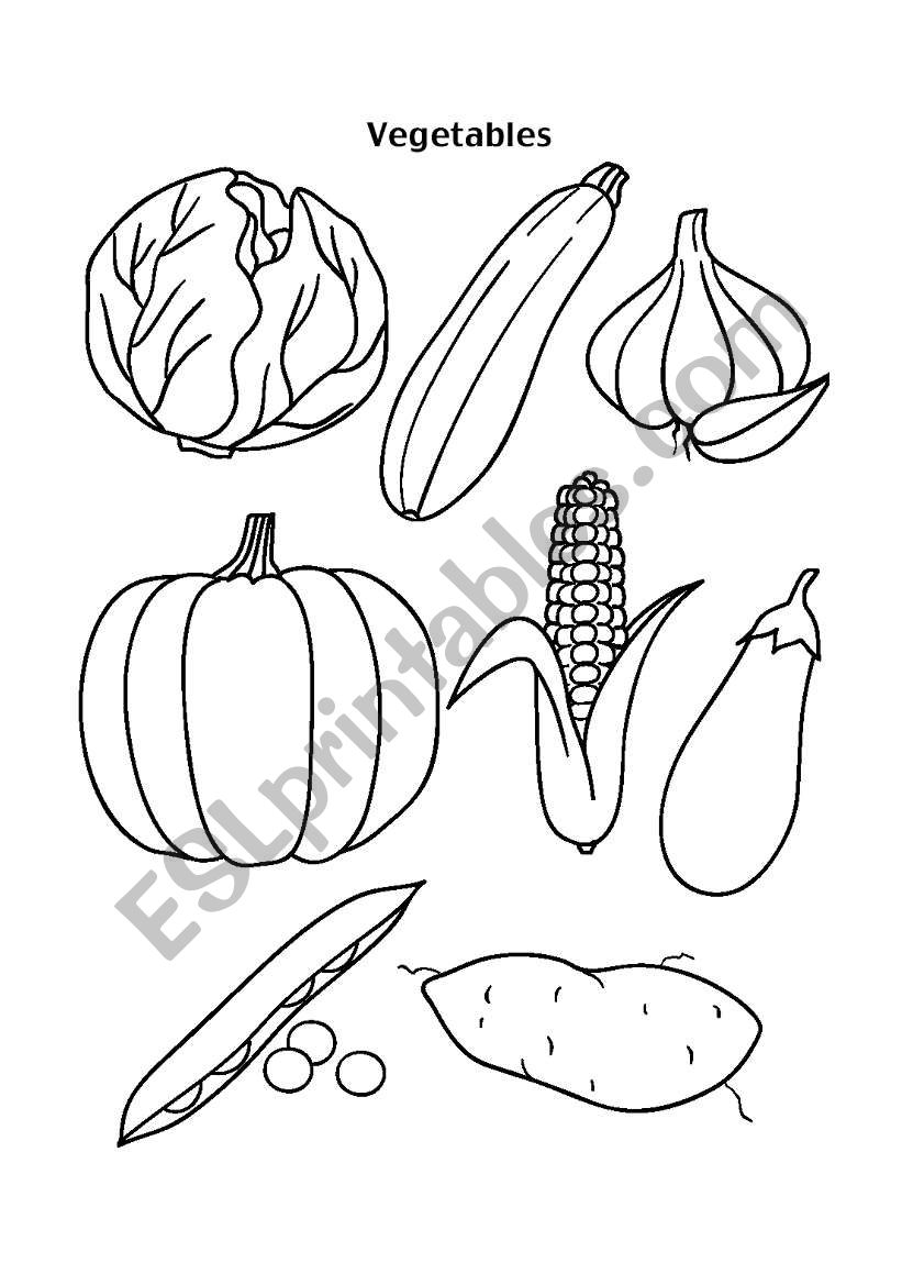 Vegetables worksheet