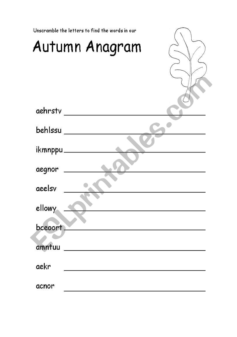 fall seaso worksheet