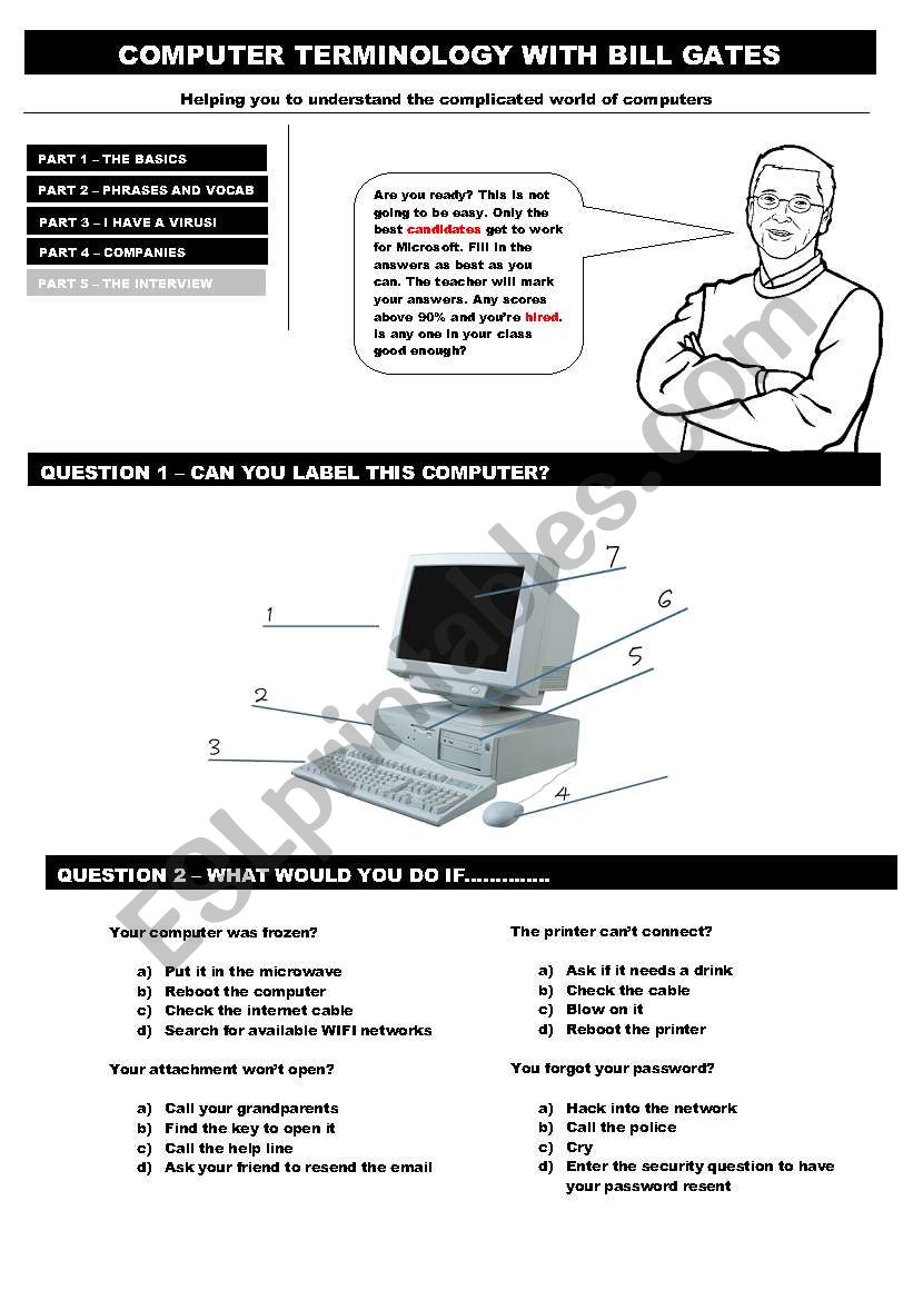 Computer Terminology With Bill Gates Part 5 of 5 The Interview