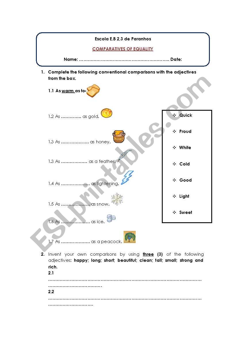 Some common comparisons in English