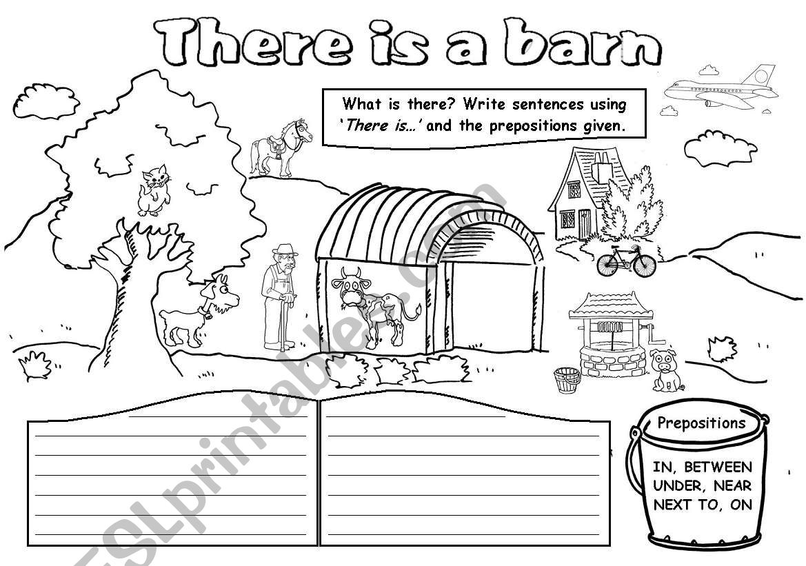 There is a barn (2) worksheet