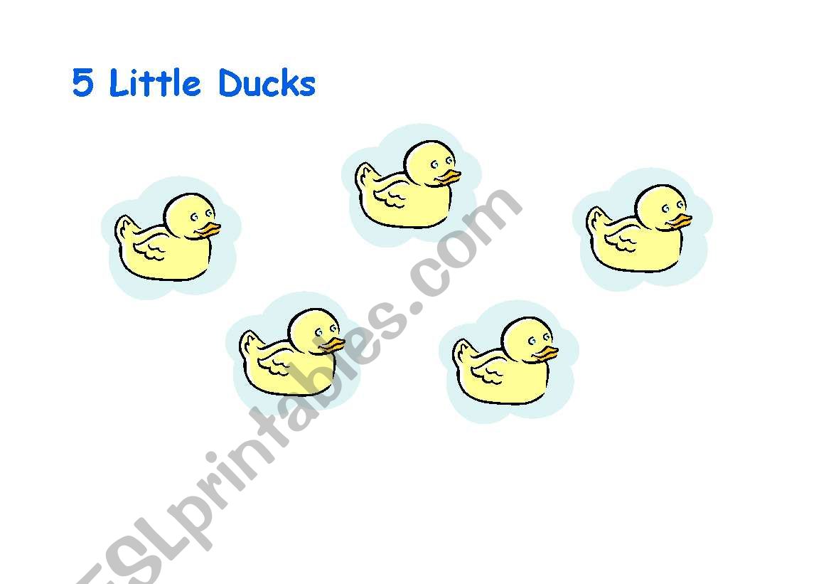 Five little ducks worksheet