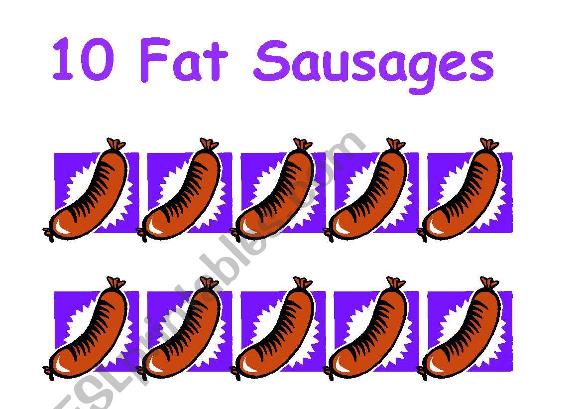 Ten fat sausages worksheet