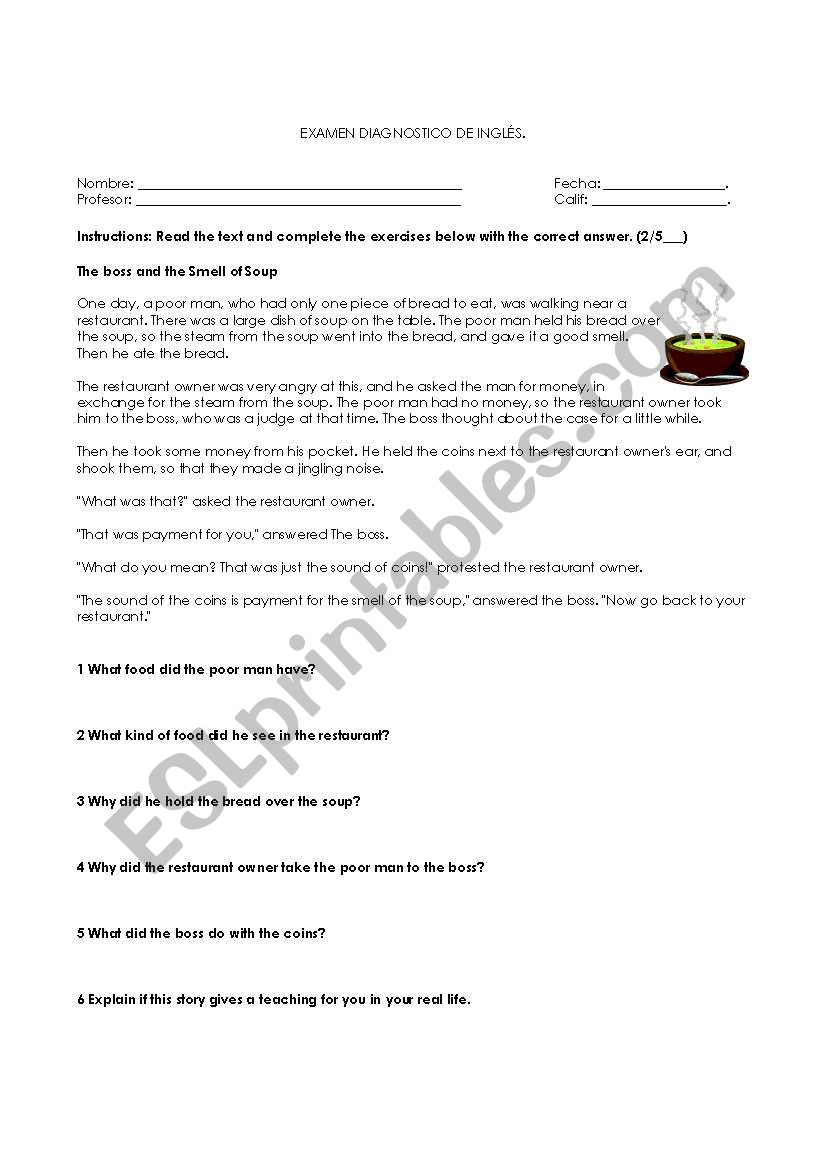 Delicious Food worksheet