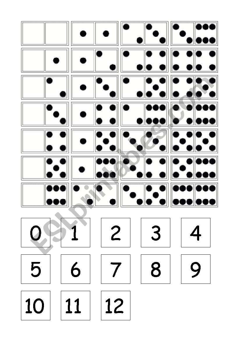 Dominoes worksheet