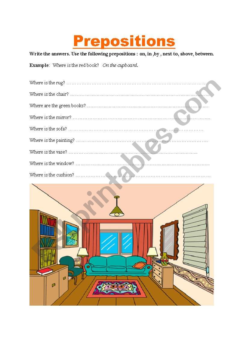 prepositions worksheet