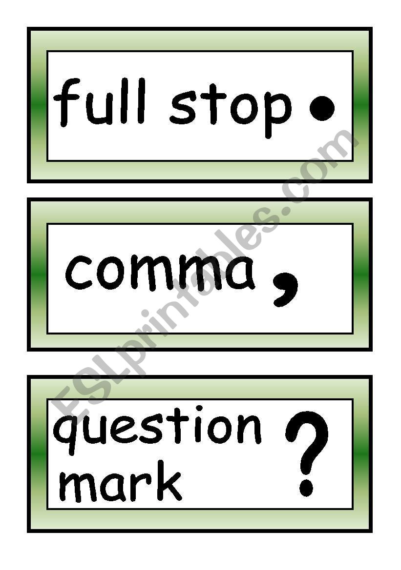 Punctuation marks. worksheet