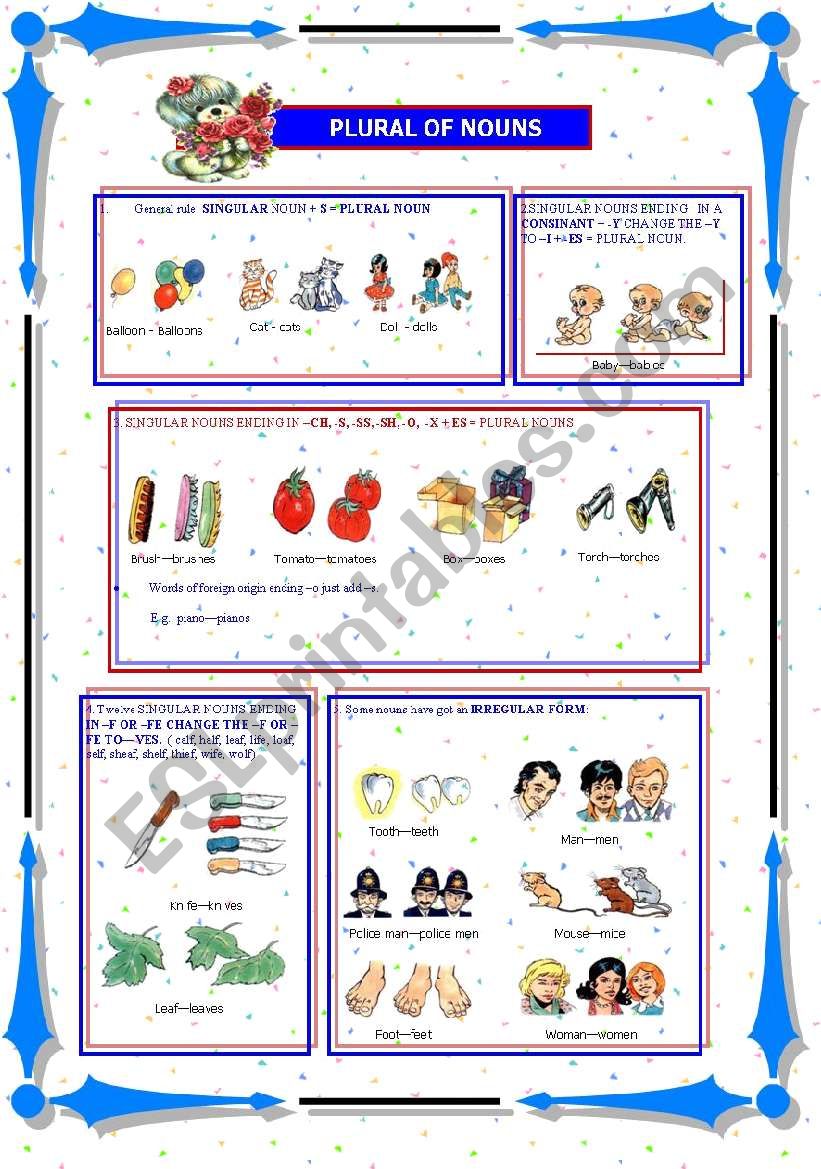 Plurals worksheet