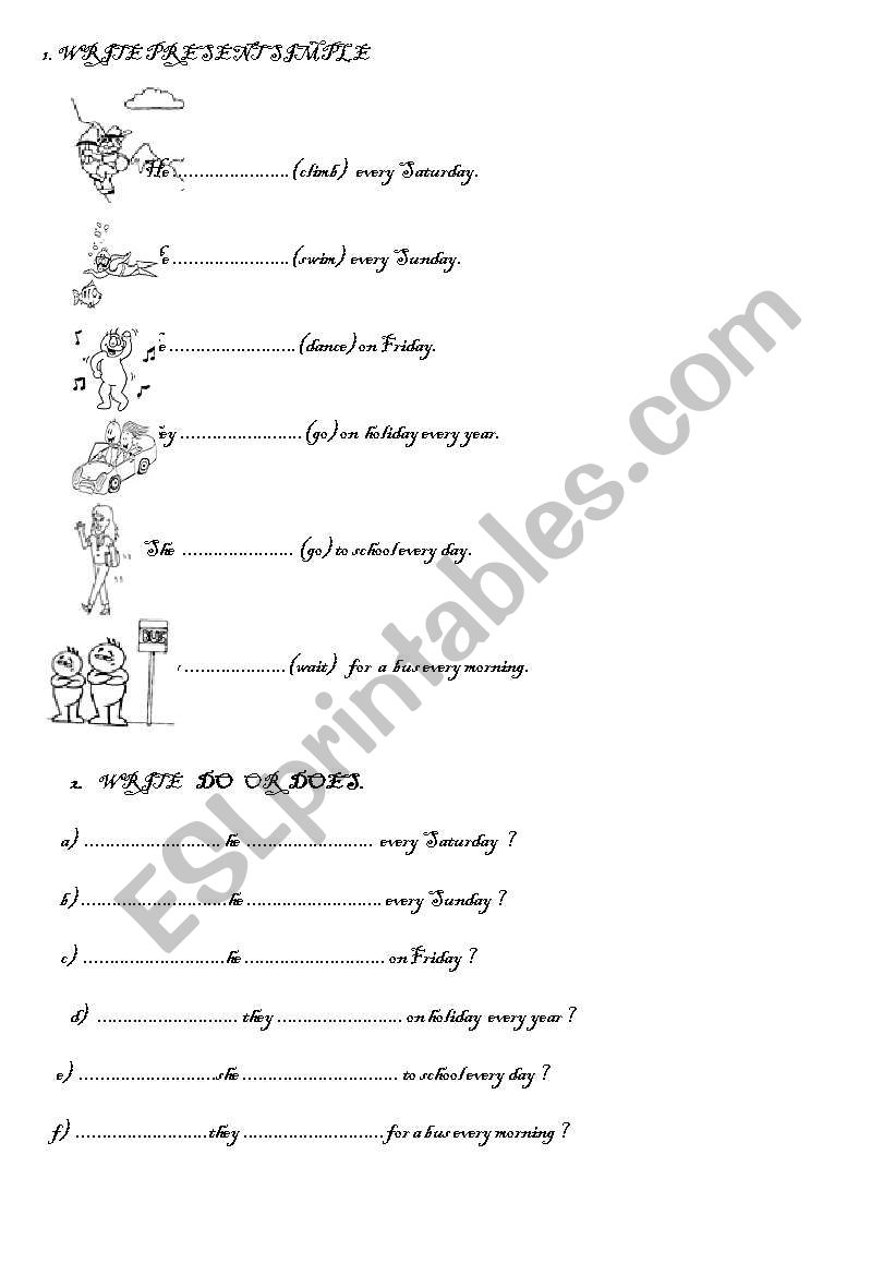 Simple Present worksheet