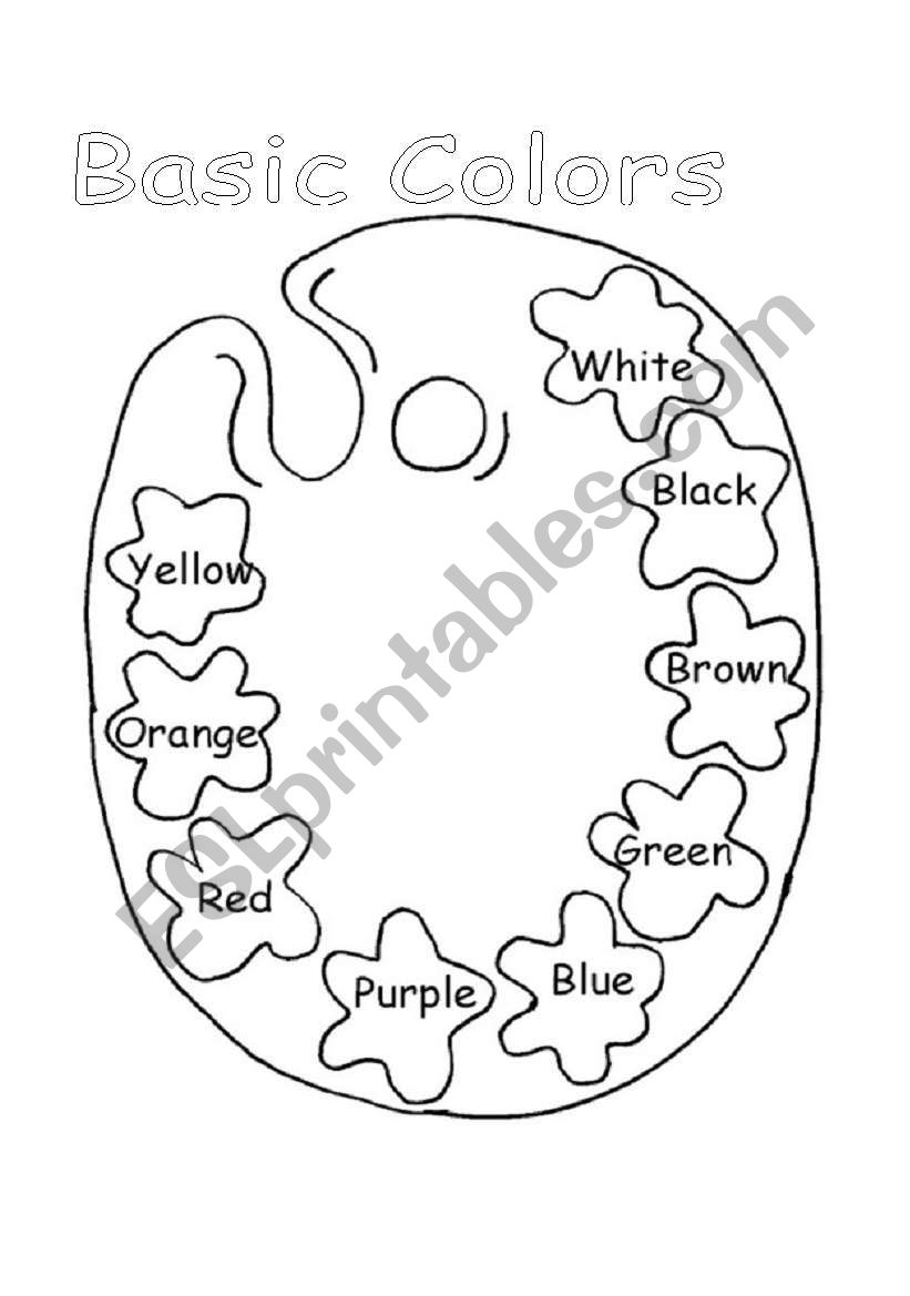 Basic colors worksheet