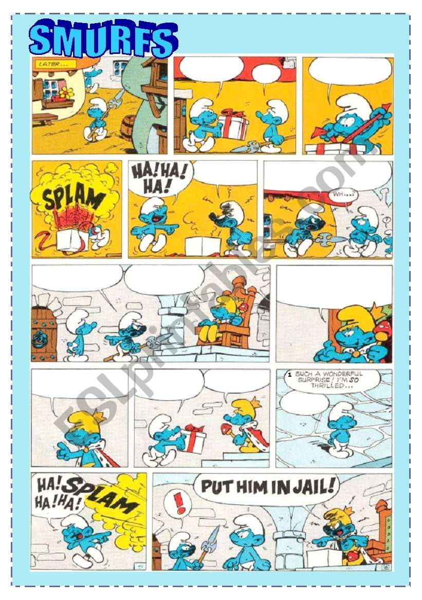 SMURFS III - COMIC  worksheet