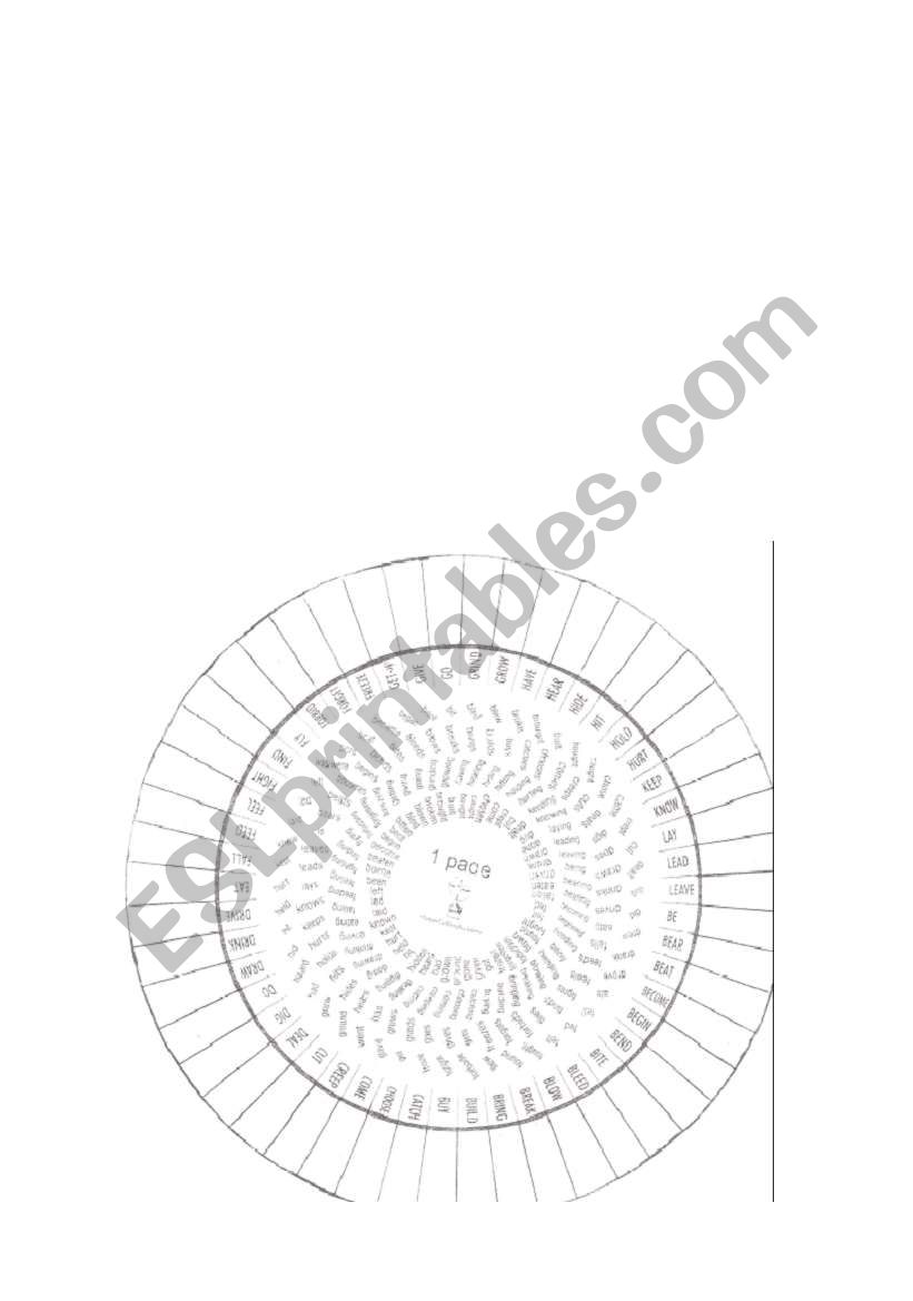 verb wheel (irregular verbs_ page 1