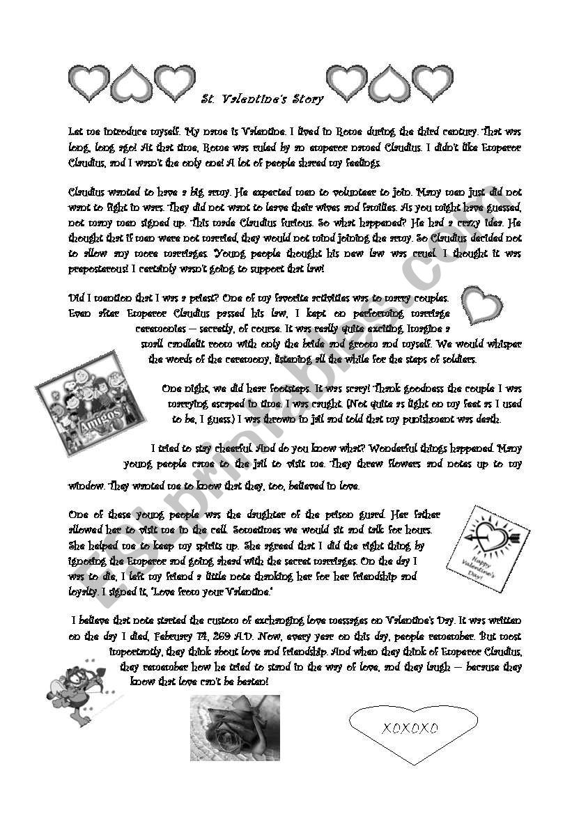 valentines day worksheet