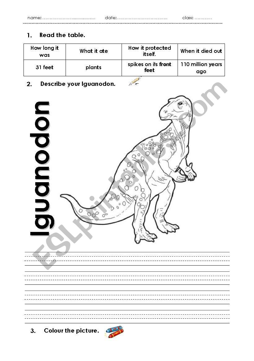 Describe_Your_Dinosaur_03 worksheet