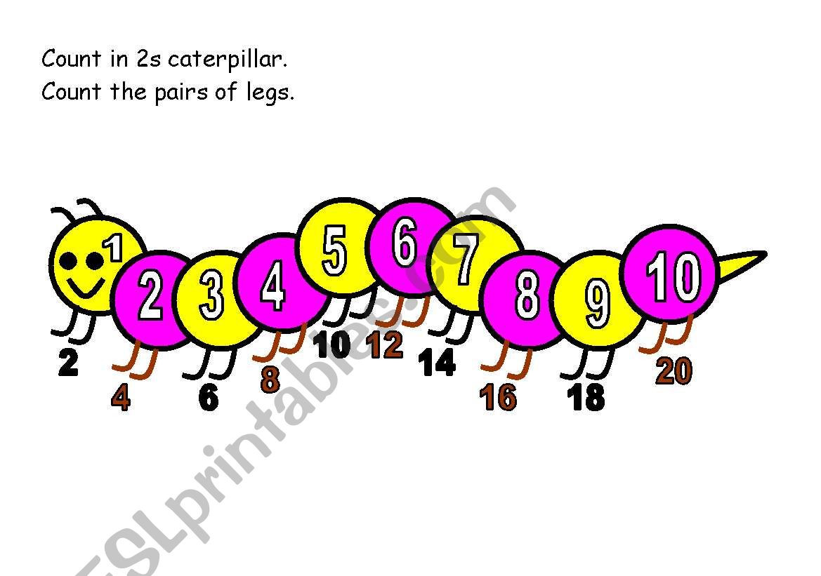 Twos caterpillar worksheet